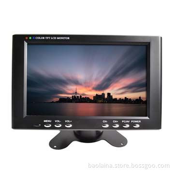 POS displays 7 inch resistive touch LCD monitor 4-wire resistive built-in VGA/AV/USB port desktop